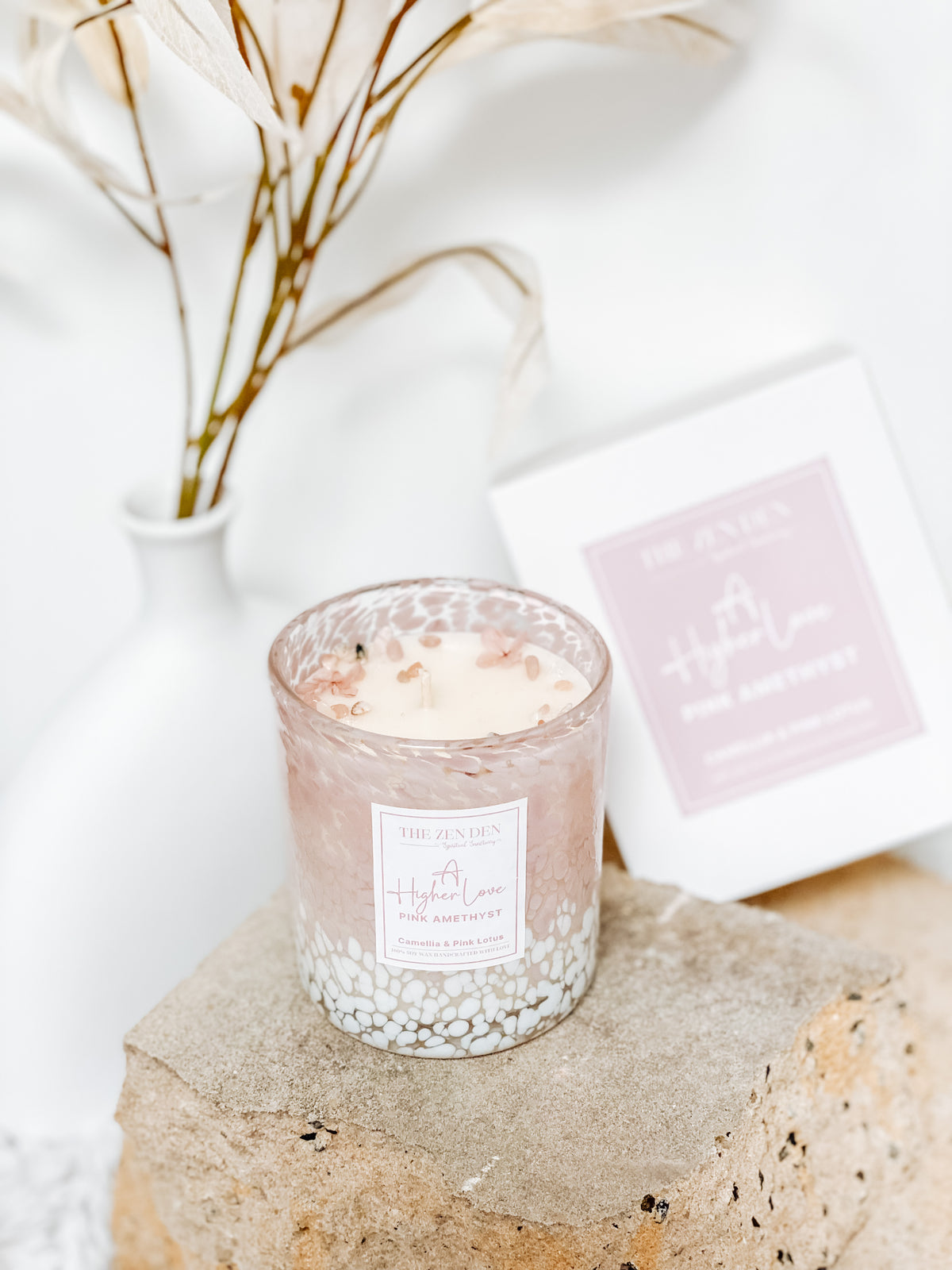 Love Crystal candle